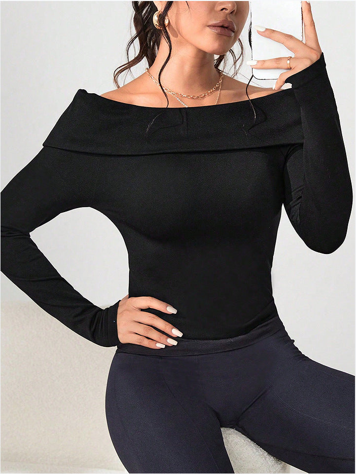 Seamless Yoga Clothes In Stock Women's Long-sleeved Sports Top Slim Fit Sports Fitness Body Tight Clothes