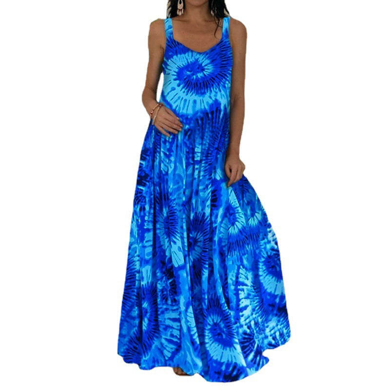 Tie-dye 3D Swirl Print Dress Women