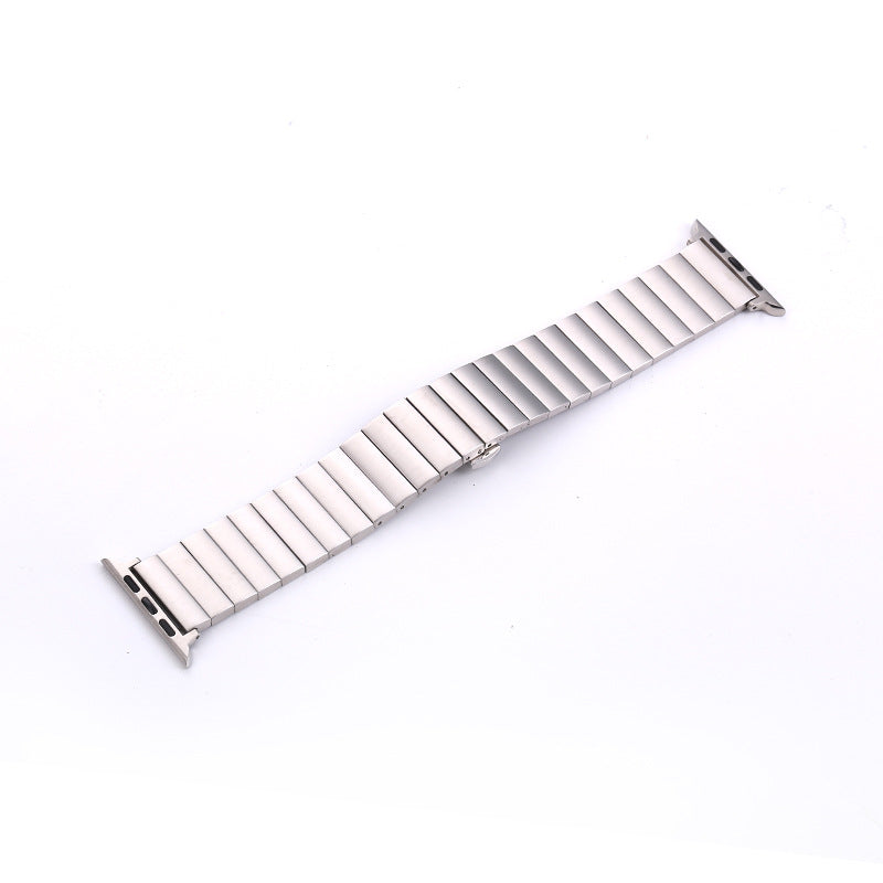 Smart Watch Band Bamboo Stainless Steel Metal Strap