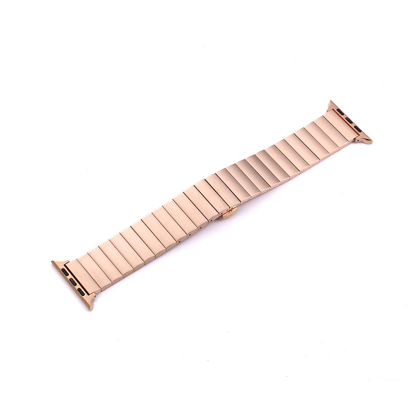 Smart Watch Band Bamboo Stainless Steel Metal Strap