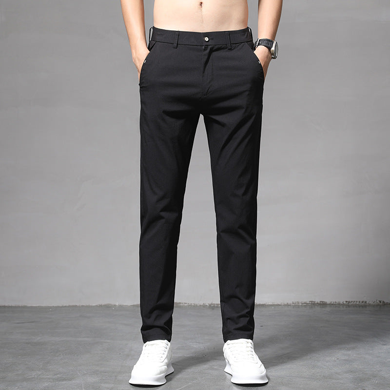 Summer Thin Slim Straight Pants Men's Korean Style