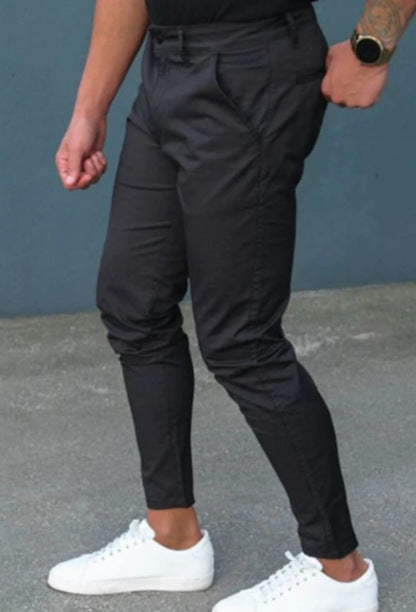 Spring And Autumn Slim Fit Men's Business Casual Pants Long Pants 3D Plaid